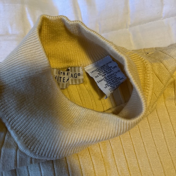 Yellow Ribbed Turtleneck Sweater - Picture 2 of 3